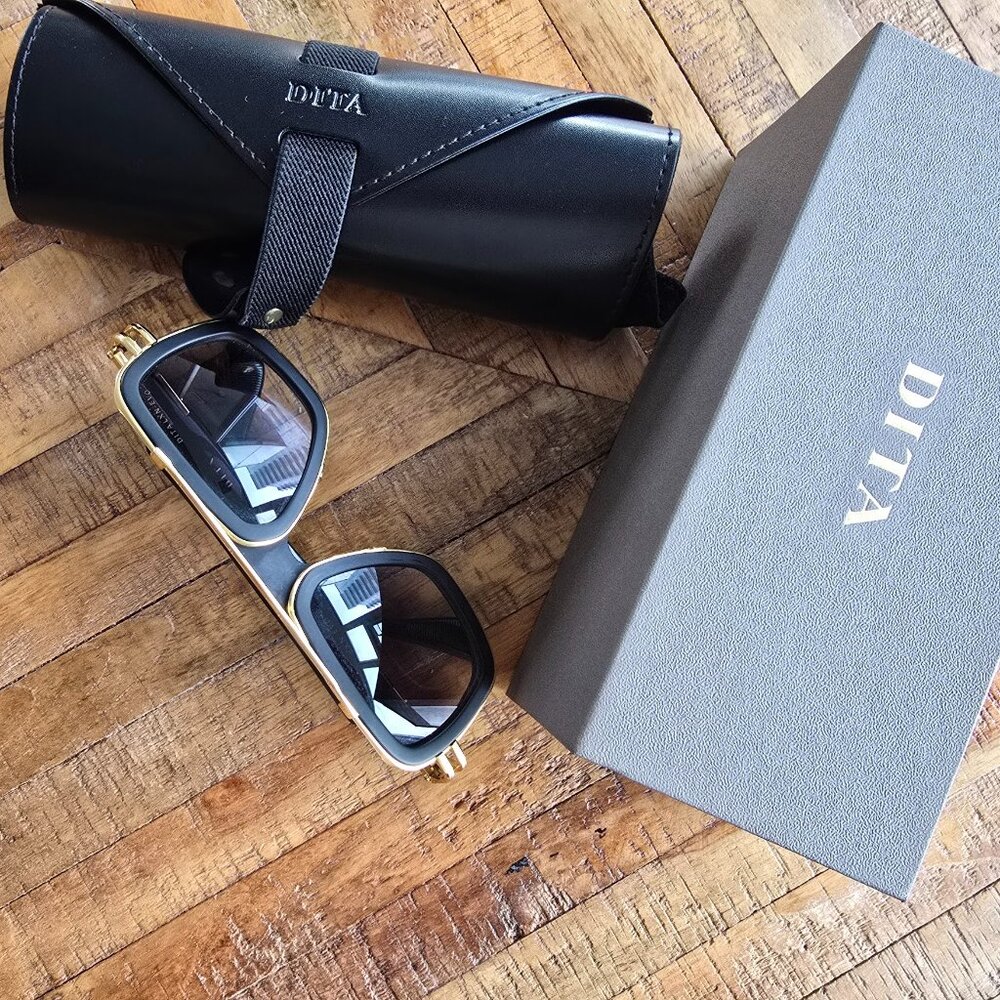 Dita Lxn Evo Matte Black - Yellow Gold